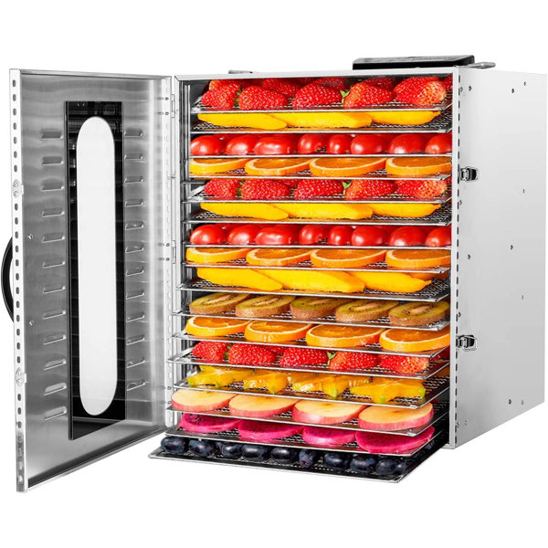 Domccy® 16 Layers Commercial Food Dehydrator Stainless Steel Trays